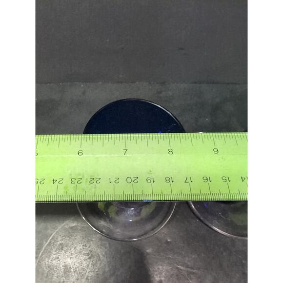 Cambridge Glass Footed Cigarette‎ Urns, Set of 2, Cobalt Sapphire Blue, Vintage - Picture 10 of 11